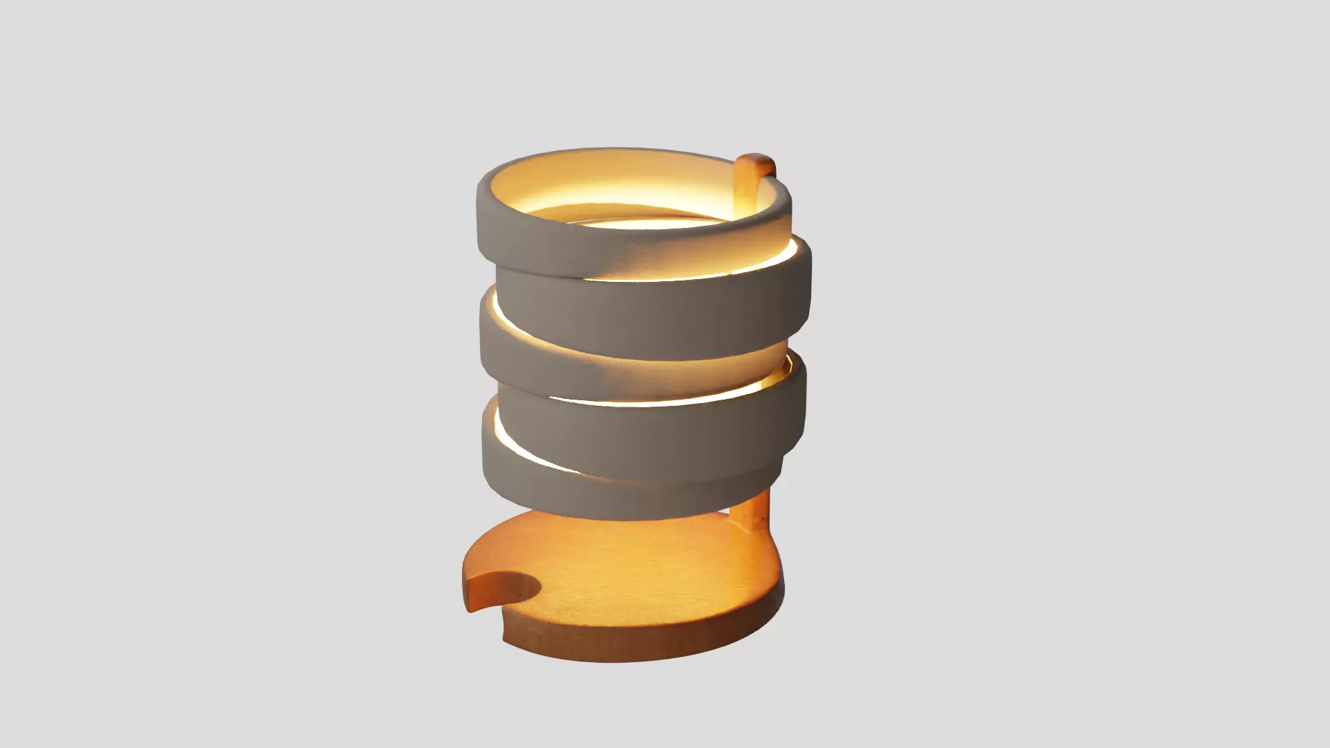 Decorative circle light Low-poly 3D model_0