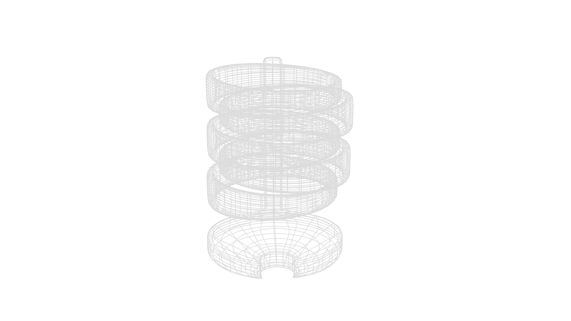 Decorative circle light Low-poly 3D model_10