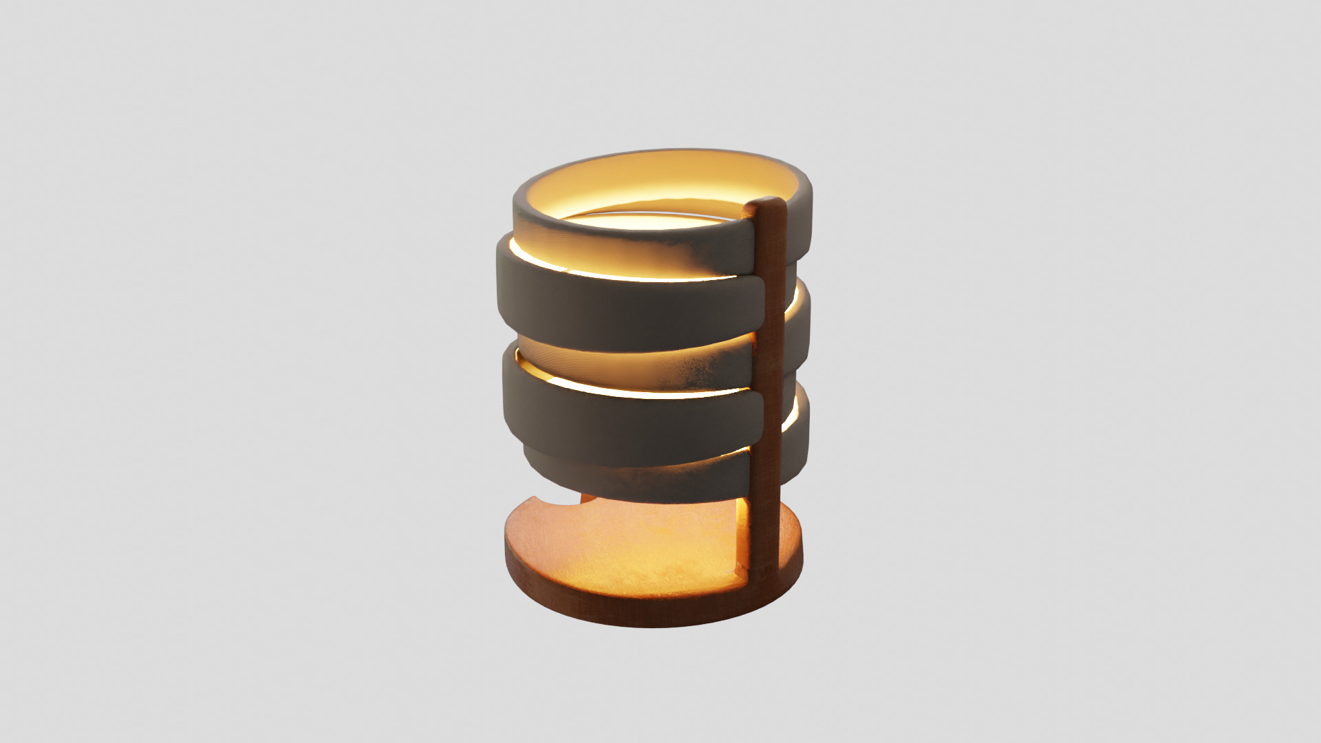 Decorative circle light Low-poly 3D model_5