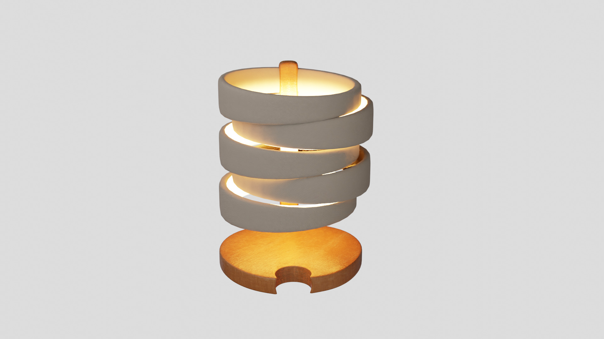 Decorative circle light Low-poly 3D model_1