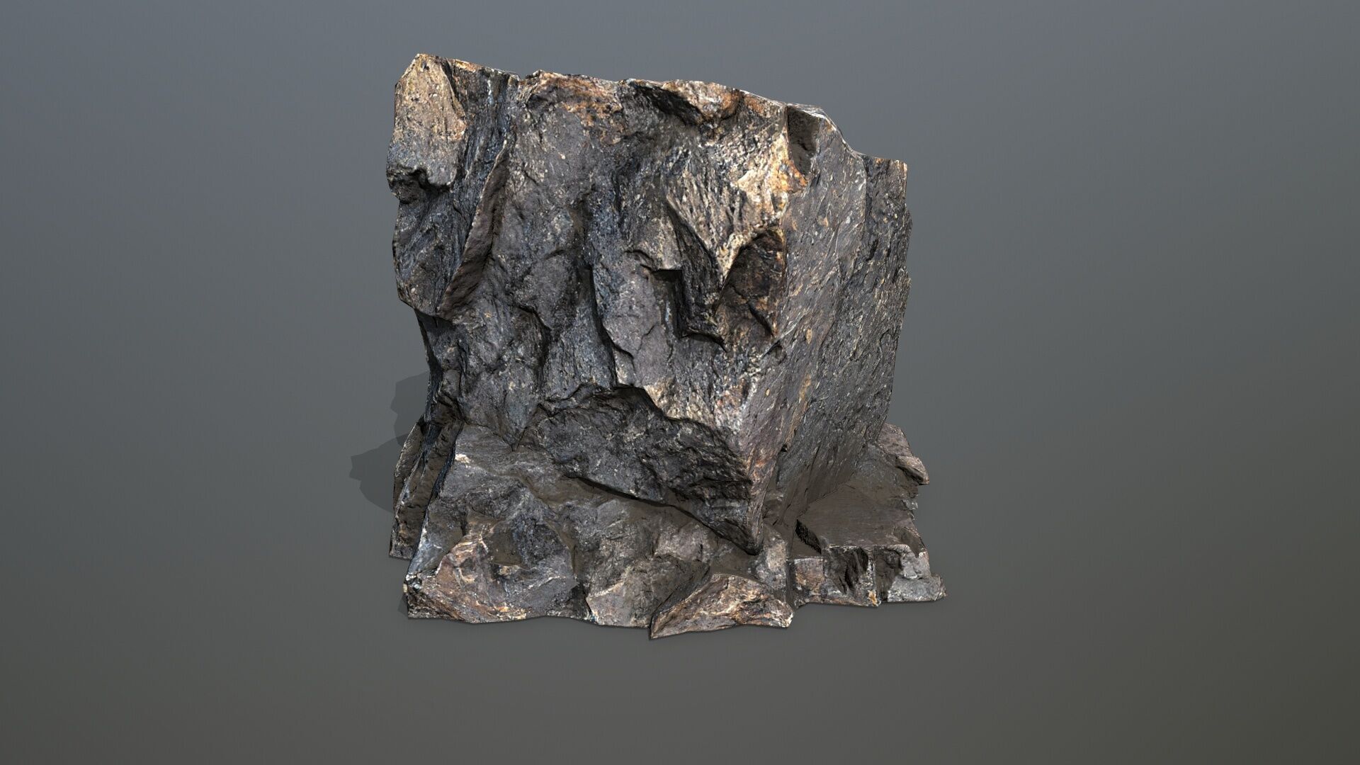cliff rocks Low-poly 3D model_11