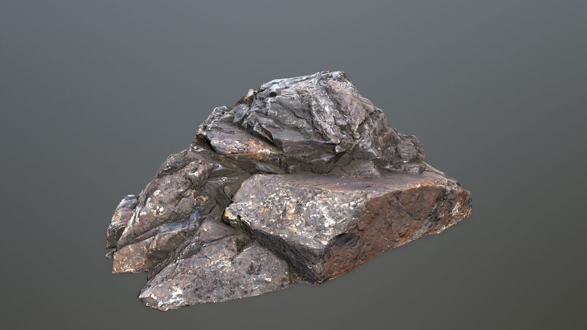 cliff rocks Low-poly 3D model_12