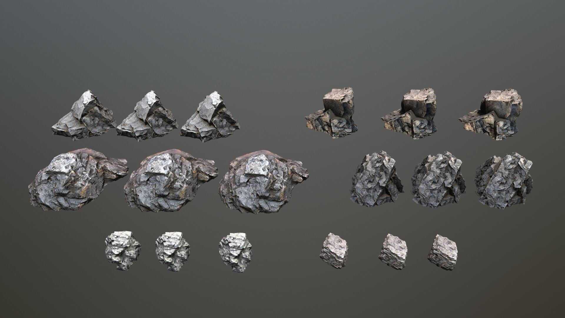 cliff rocks Low-poly 3D model_14