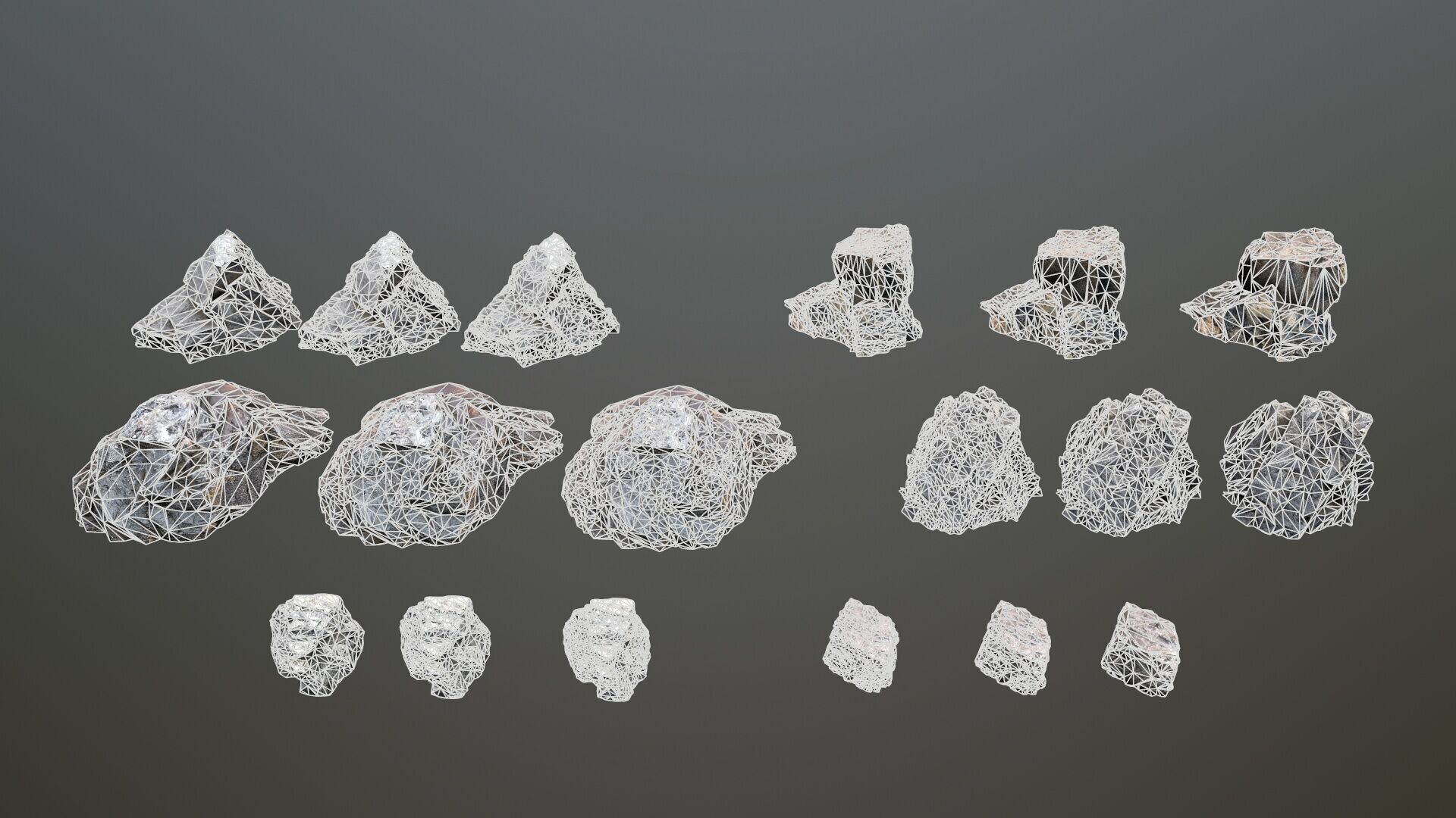 cliff rocks Low-poly 3D model_15