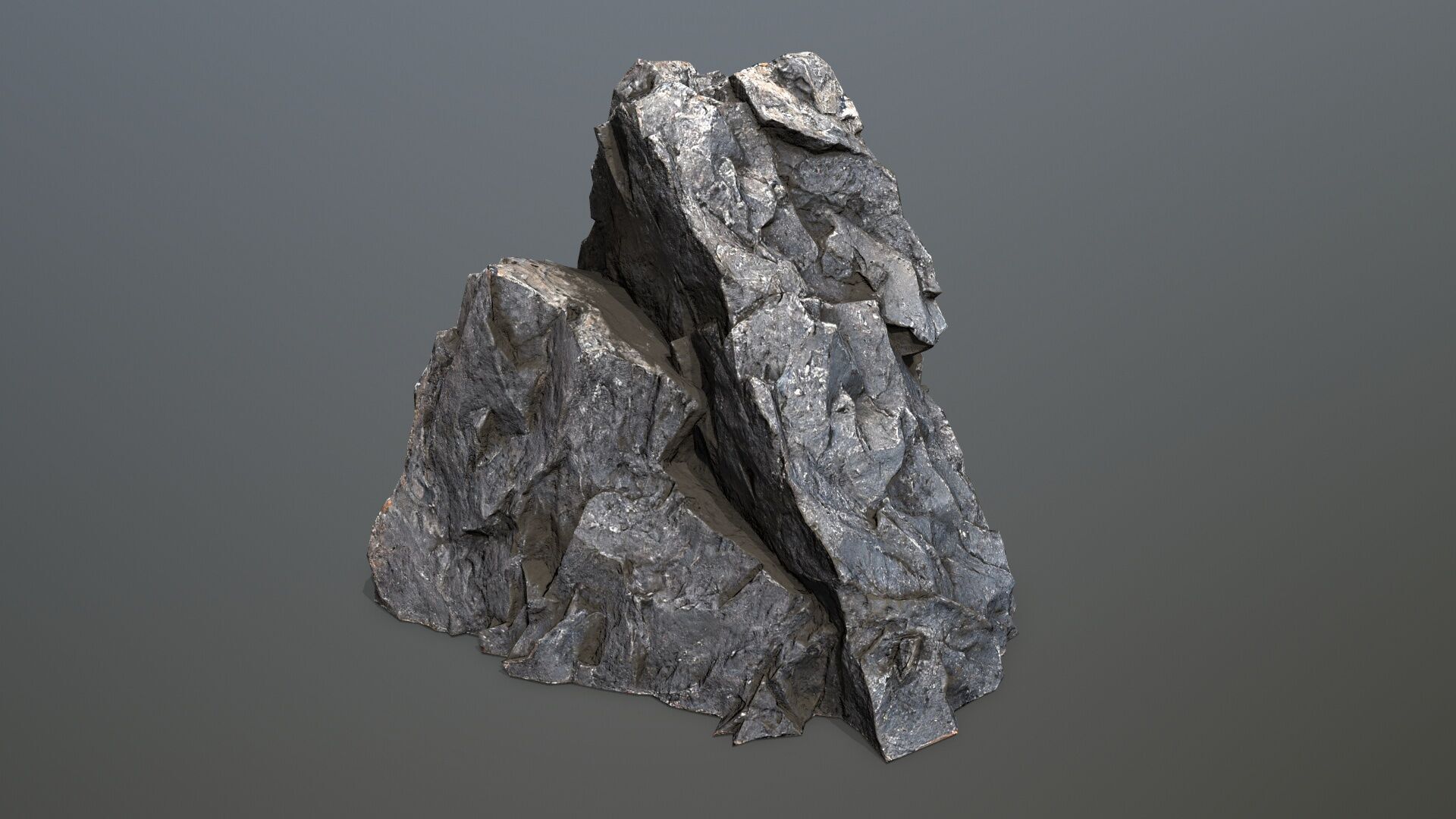 cliff rocks Low-poly 3D model_10