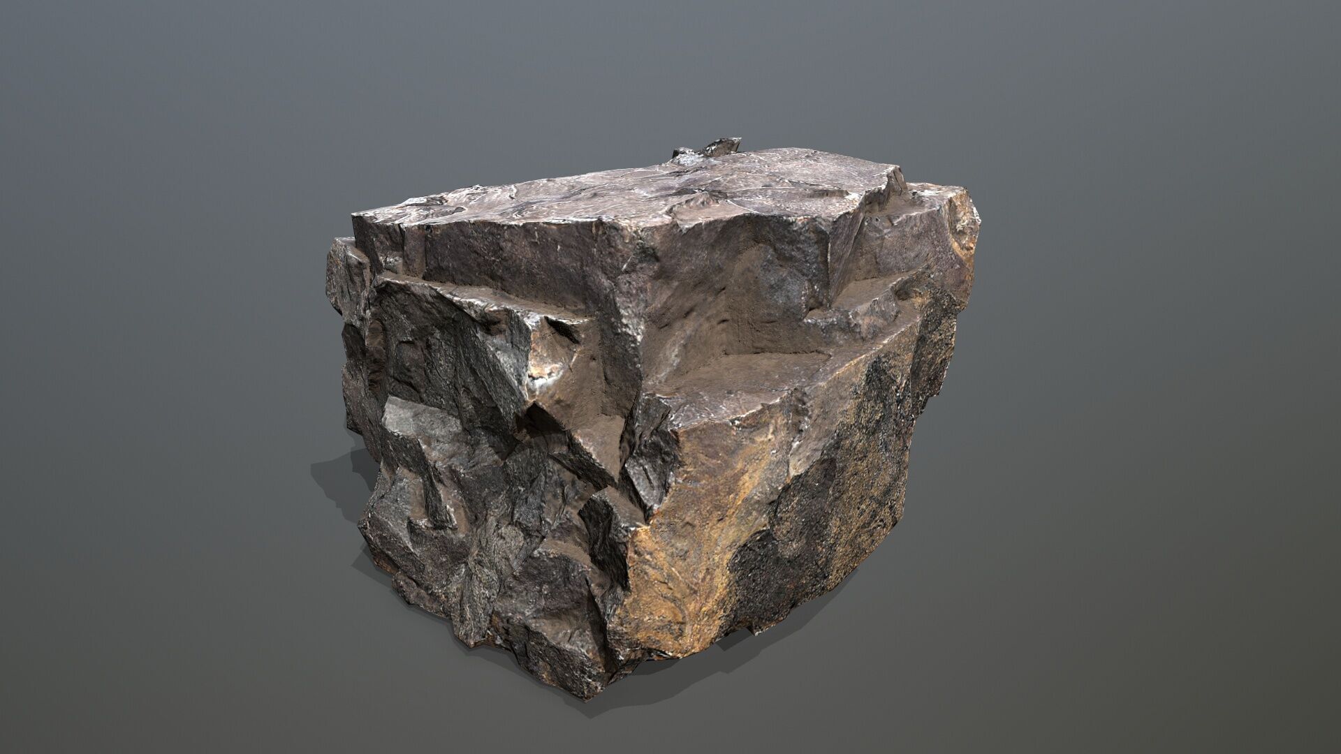 cliff rocks Low-poly 3D model_8