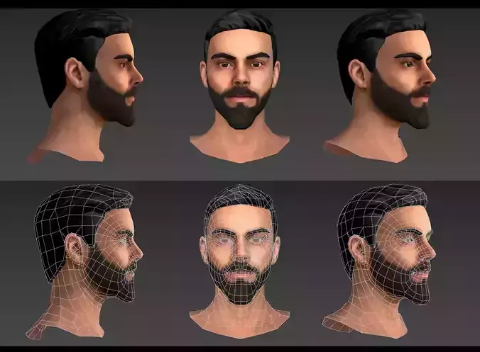 Cricket player Virat Kholi Head