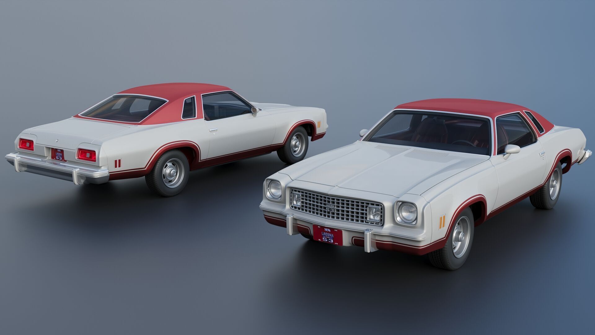 Chevrolet Chevelle Laguna S-3 1974 3D print model_1