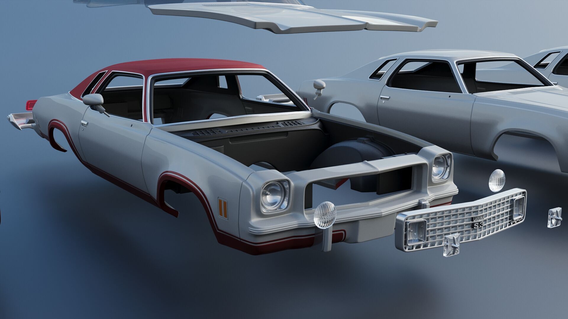 Chevrolet Chevelle Laguna S-3 1974 3D print model_20