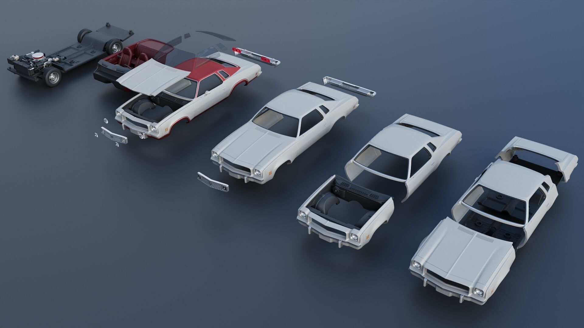 Chevrolet Chevelle Laguna S-3 1974 3D print model_15