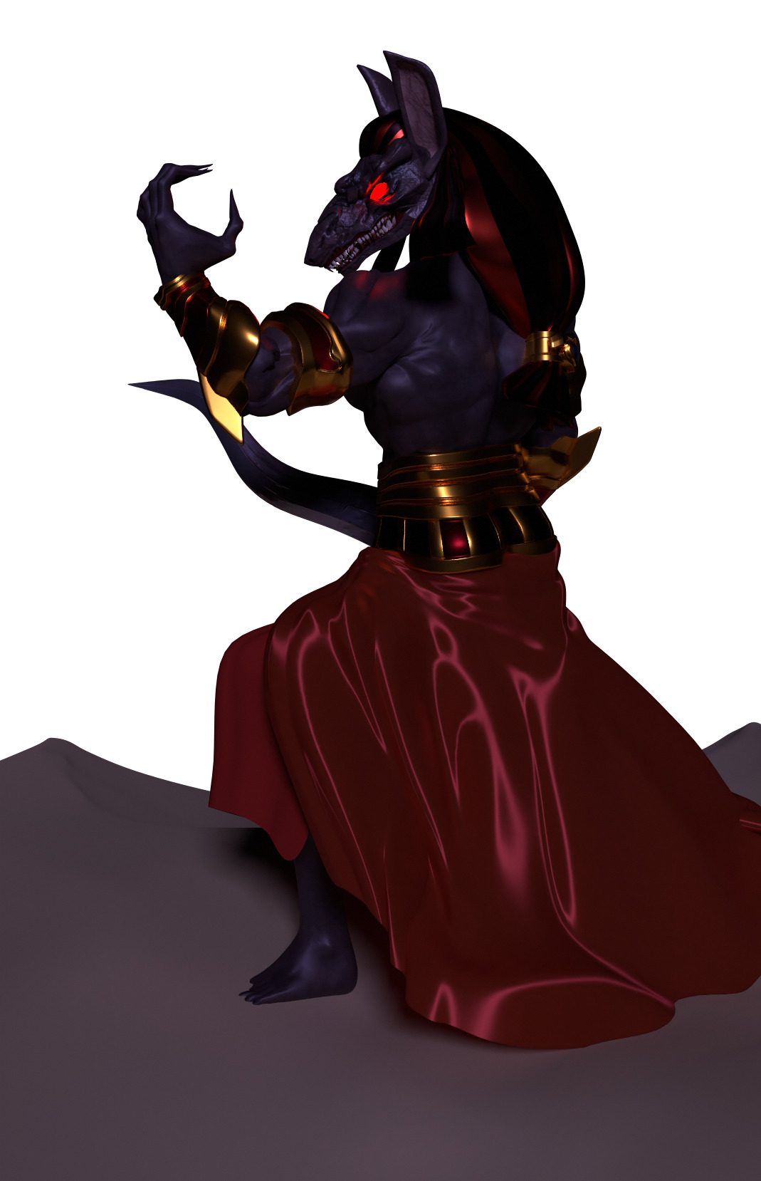 Seth egyptian god 3D print model_2