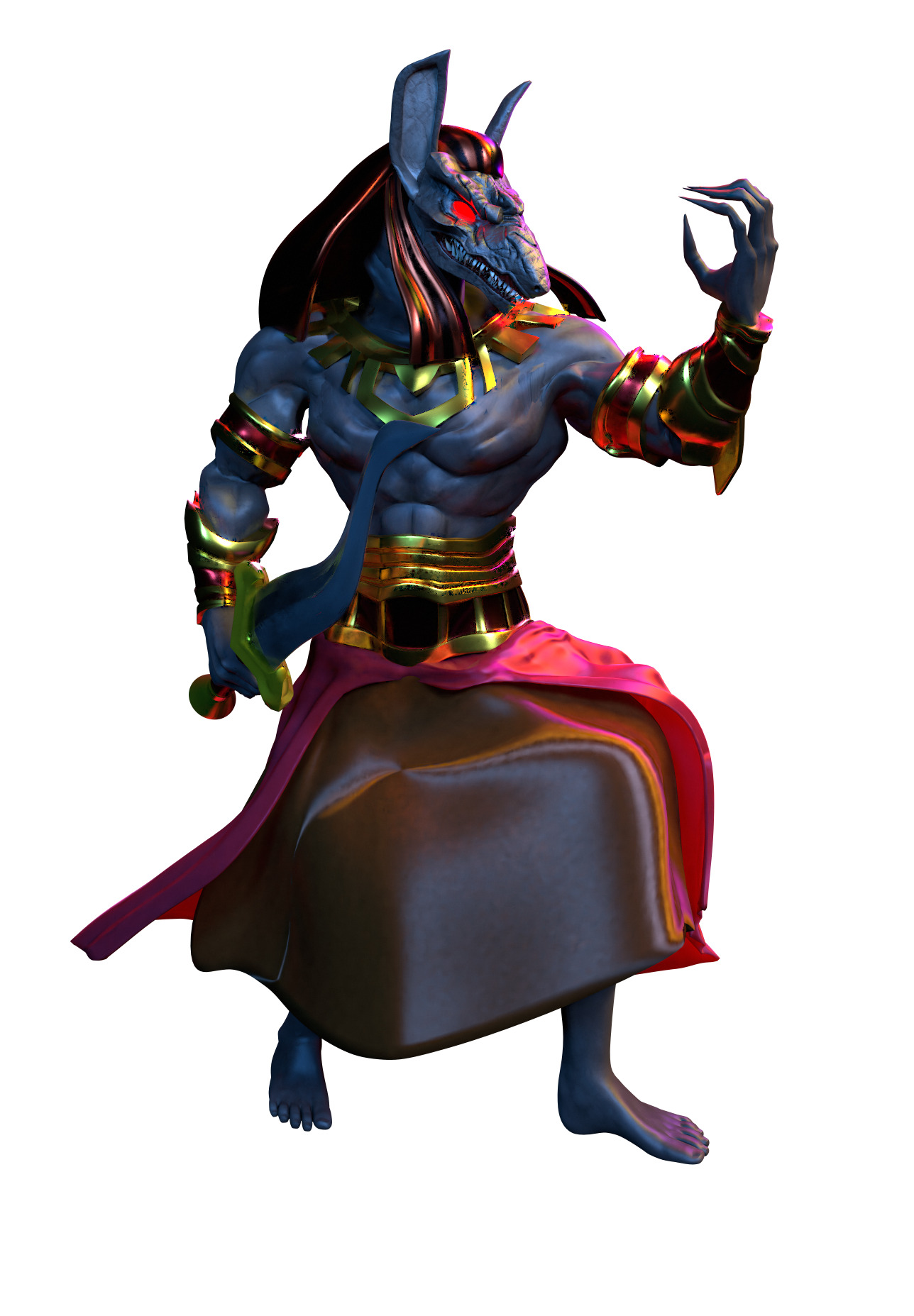 Seth egyptian god 3D print model_4