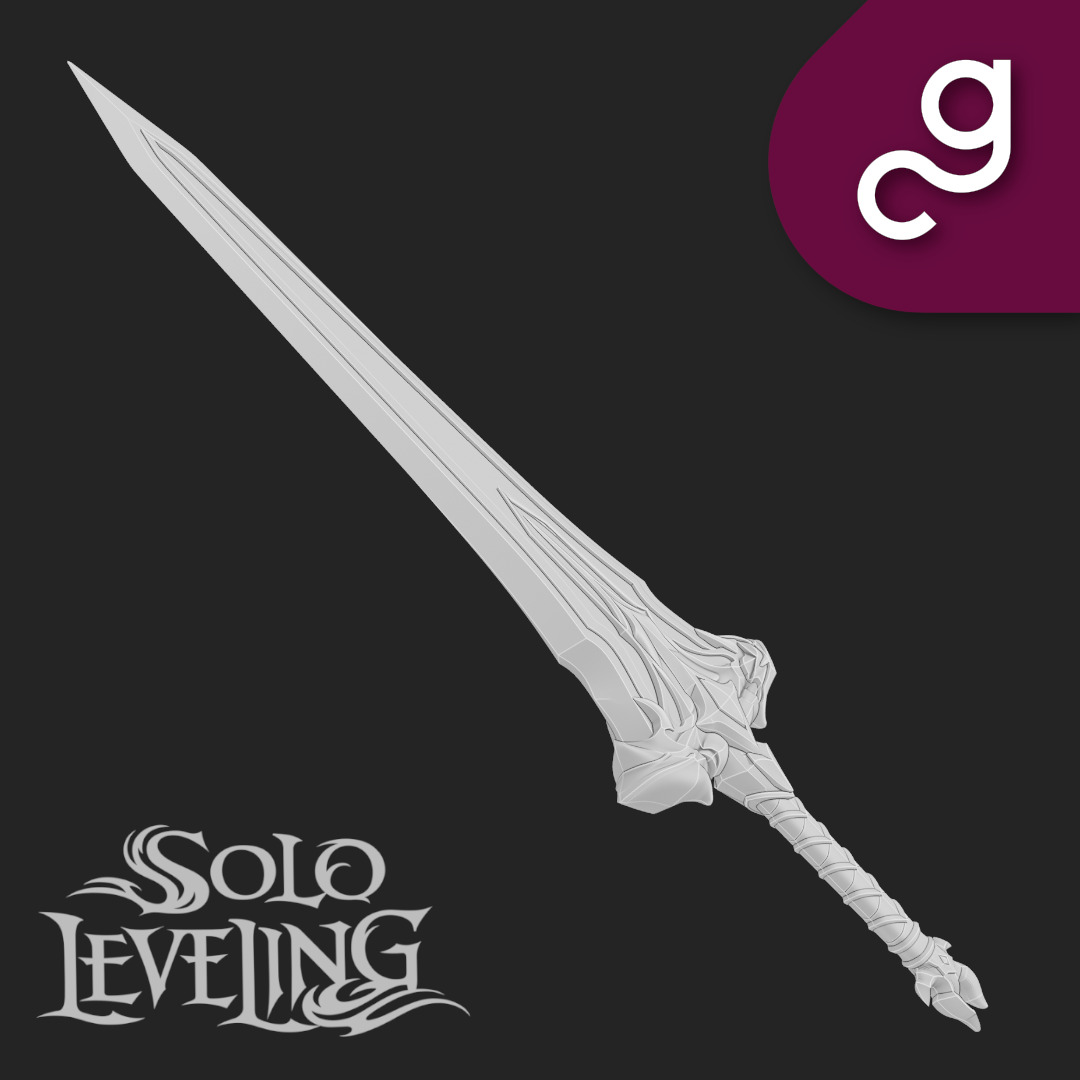 Demon King Longsword - Solo Leveling 3D print model_3