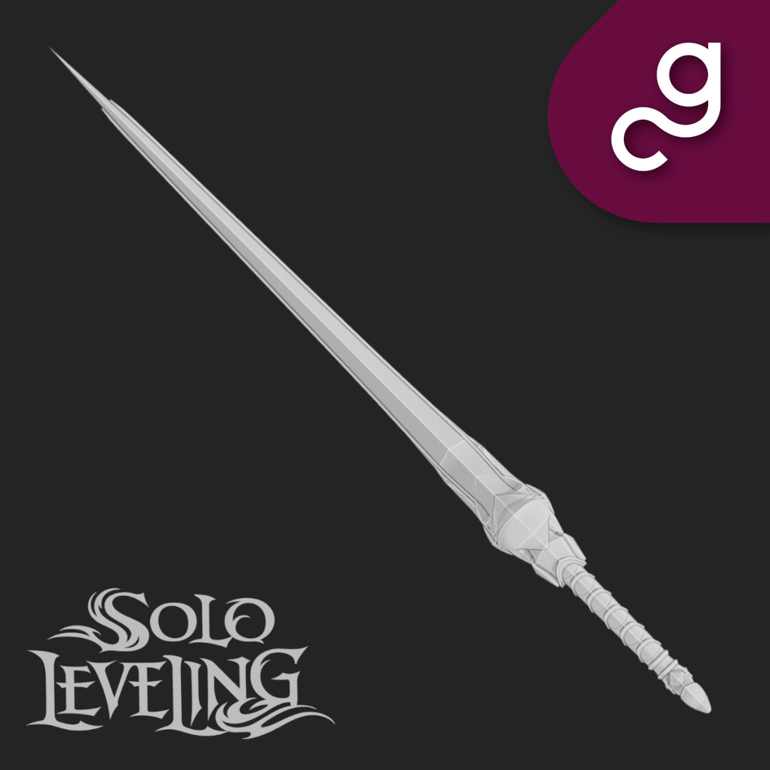 Demon King Longsword - Solo Leveling 3D print model_4
