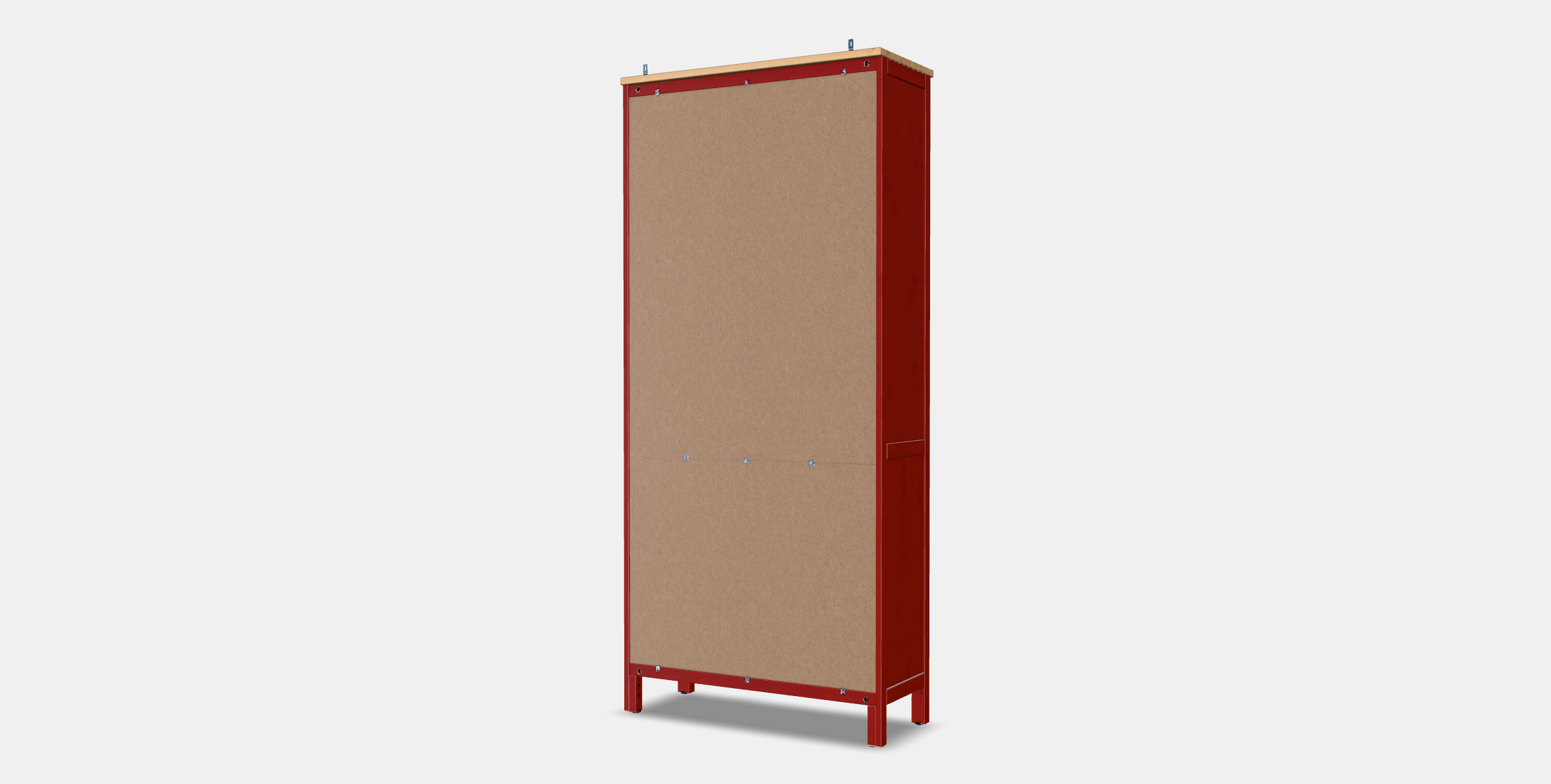 HEMNES Glass-door cabinet with 3 drawers 2 3D model_4