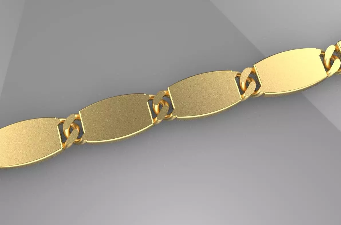 bracelete chain 3D print model_0