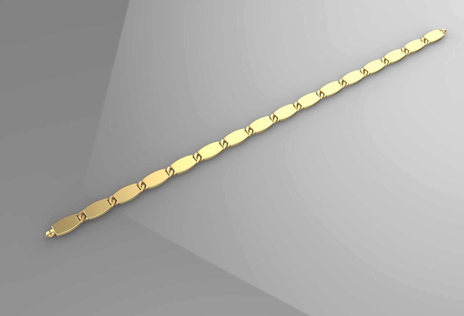 bracelete chain 3D print model_1