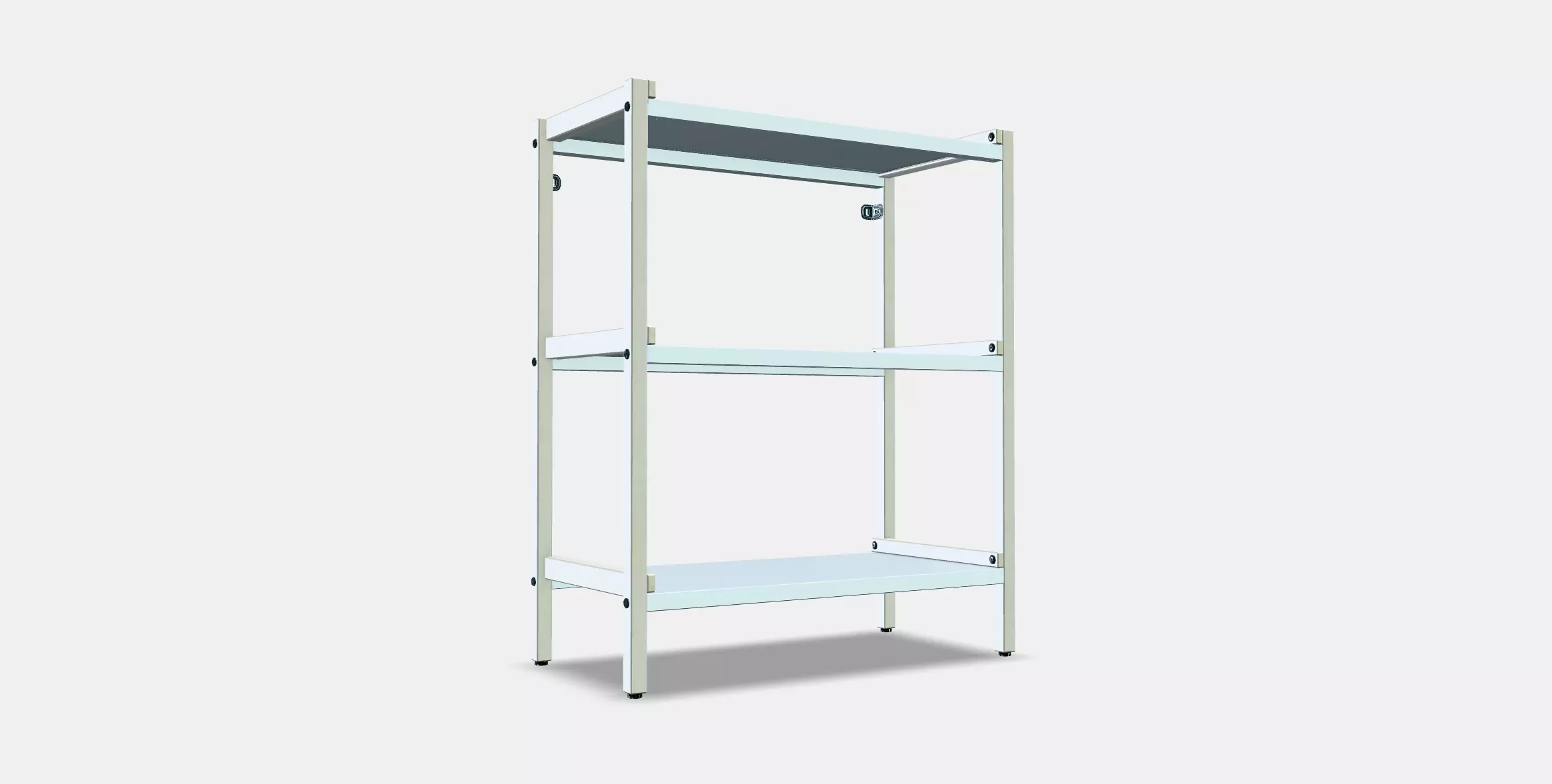 EKENABBEN Open shelving unit Low-poly 3D model_0