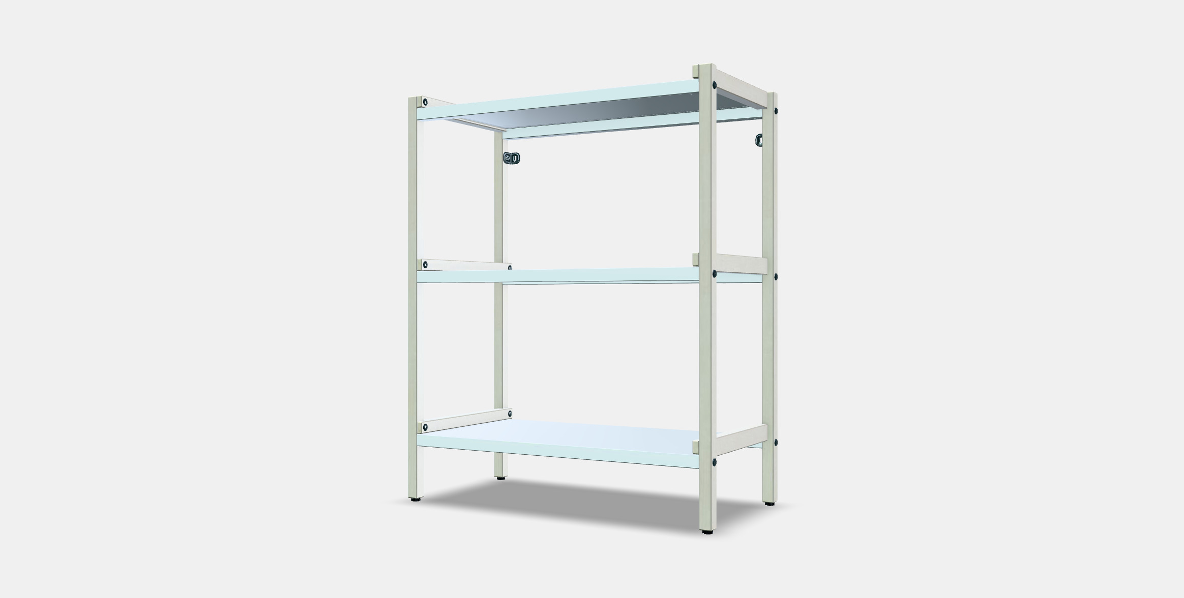 EKENABBEN Open shelving unit Low-poly 3D model_12