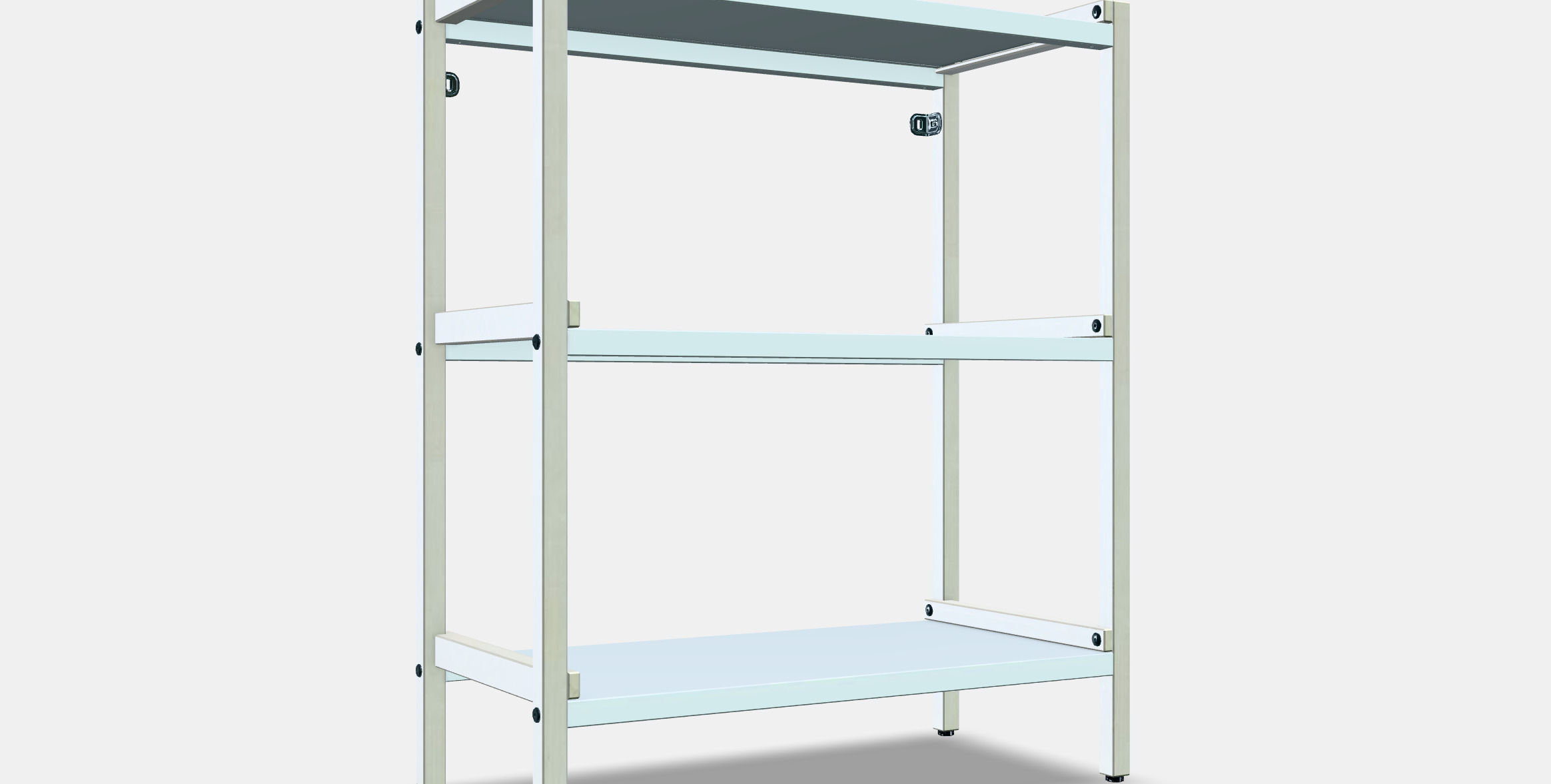 EKENABBEN Open shelving unit Low-poly 3D model_10