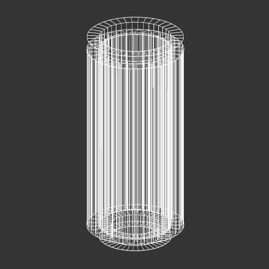 Outdoor trash can set Low-poly 3D model_7