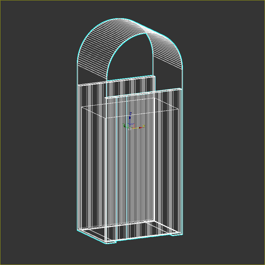 Outdoor trash can set Low-poly 3D model_12