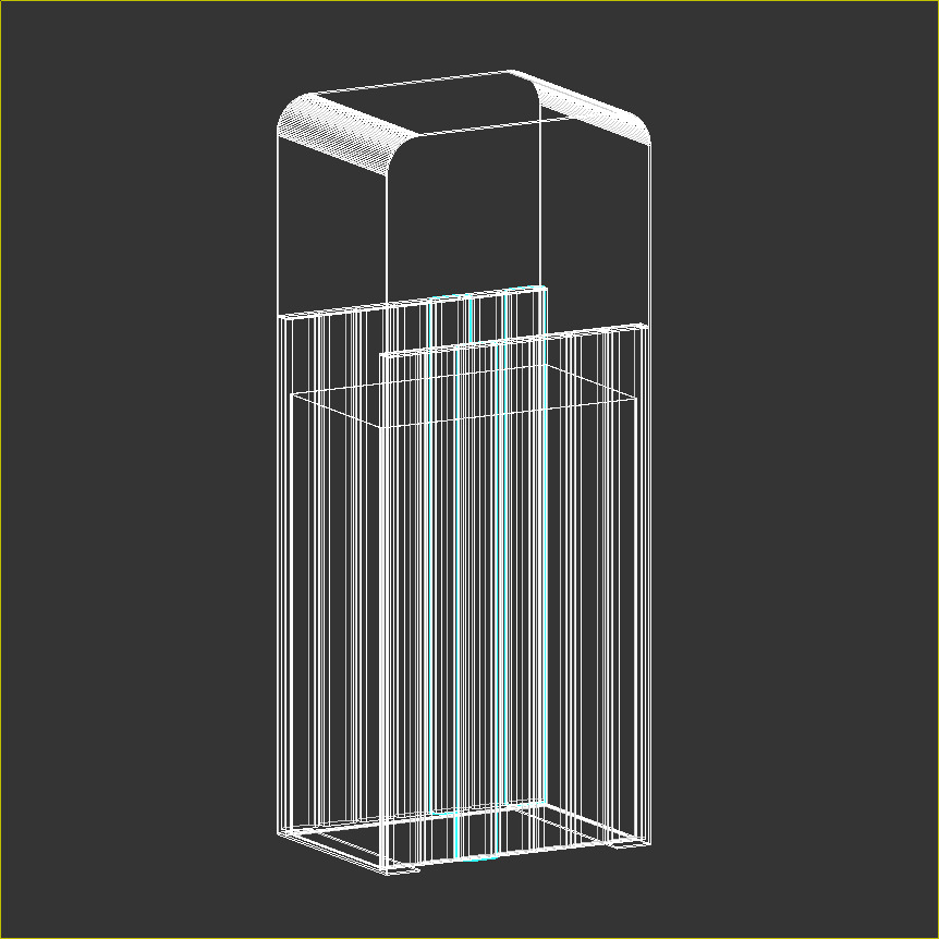 Outdoor trash can set Low-poly 3D model_20