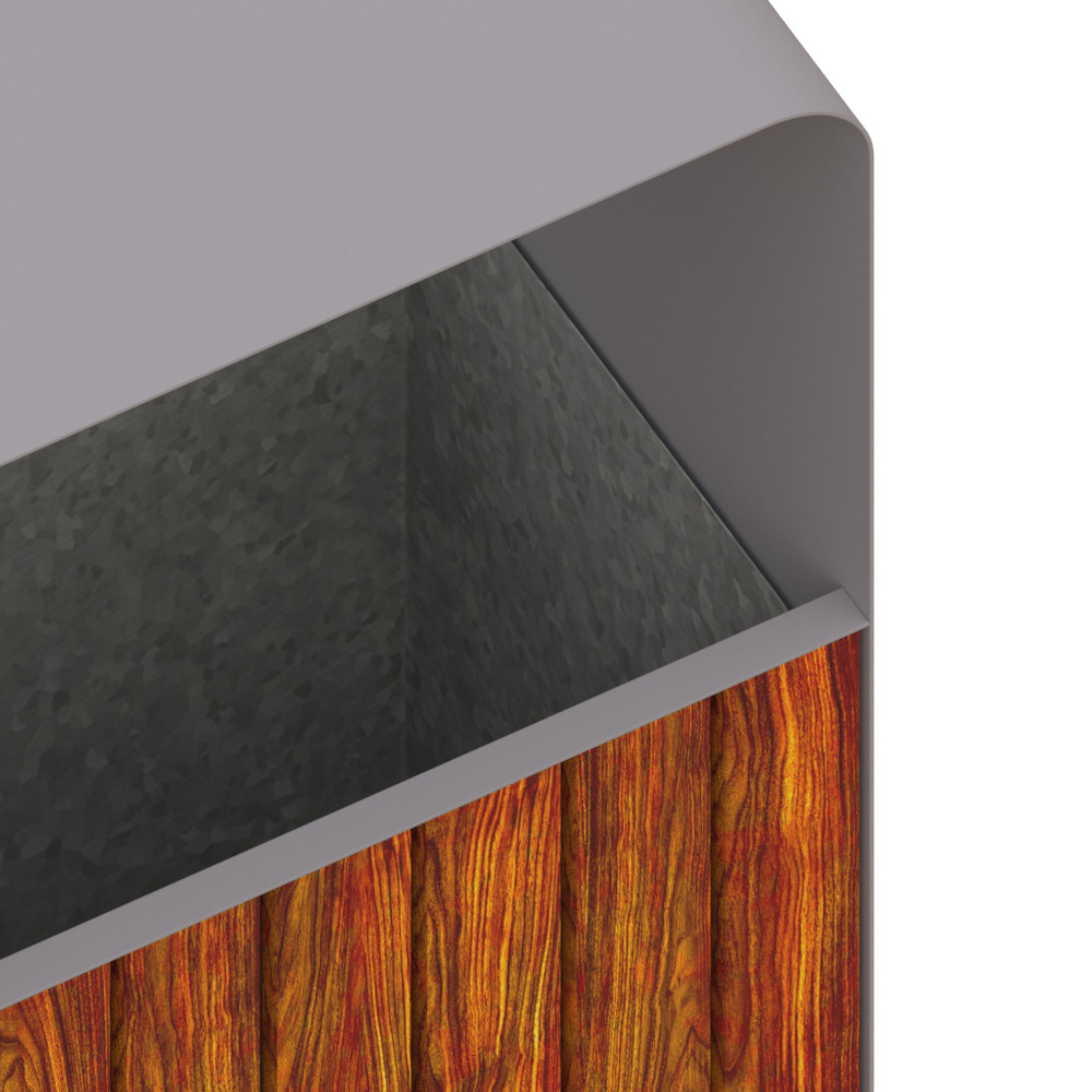 Outdoor trash can set Low-poly 3D model_16