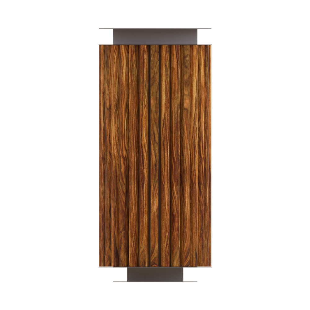 Outdoor trash can set Low-poly 3D model_3