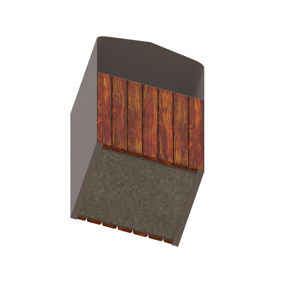 Outdoor trash can set Low-poly 3D model_23