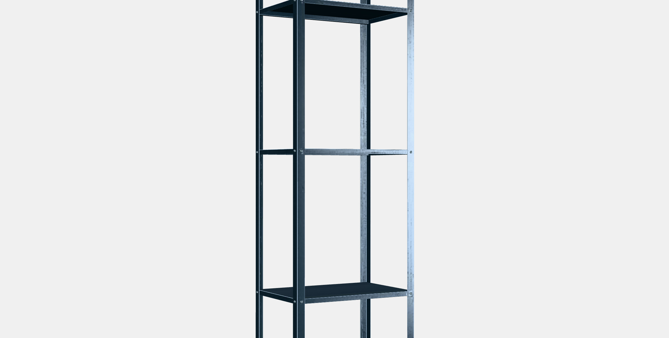 HYLLIS shelving unit 2 Low-poly 3D model_4
