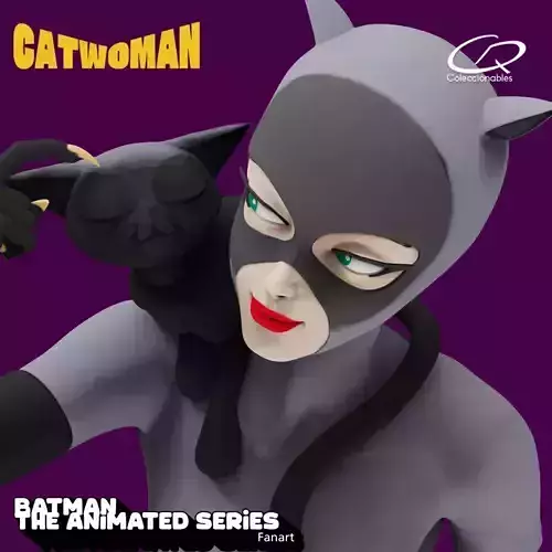 Catwoman - The Batman Animated Series Fanart - 3d print