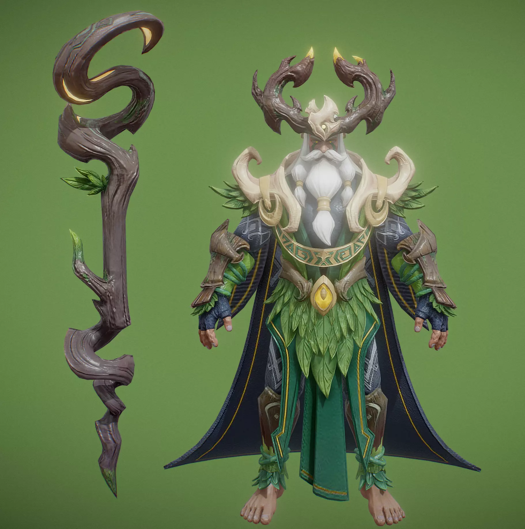 The forest king Low-poly 3D model