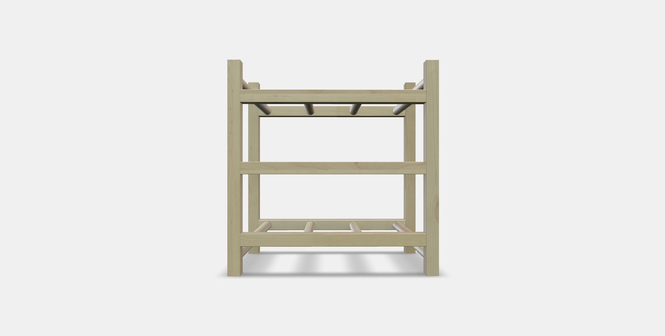 HUTTEN 9-bottle wine rack Low-poly 3D model_9