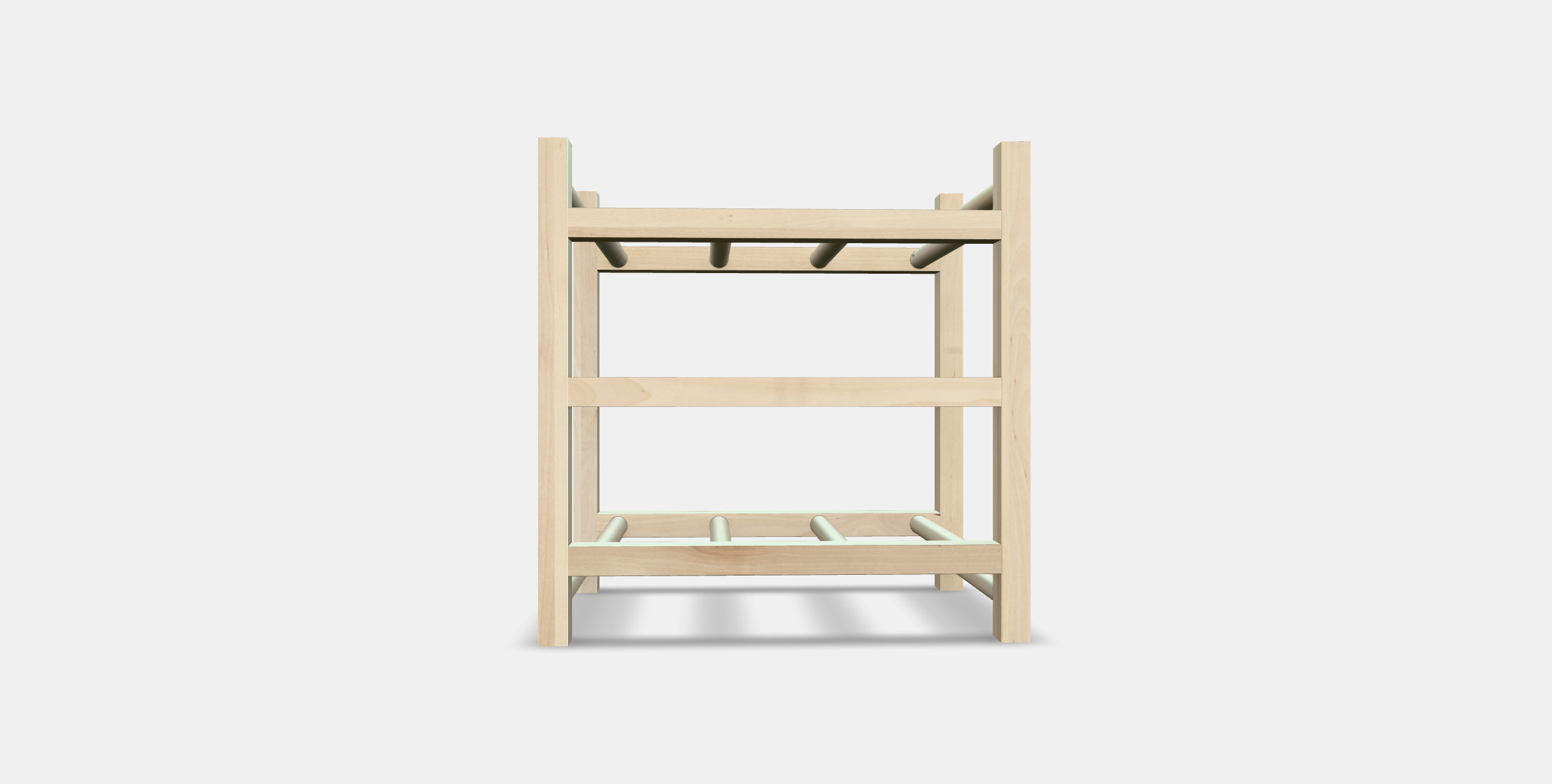 HUTTEN 9-bottle wine rack Low-poly 3D model_13