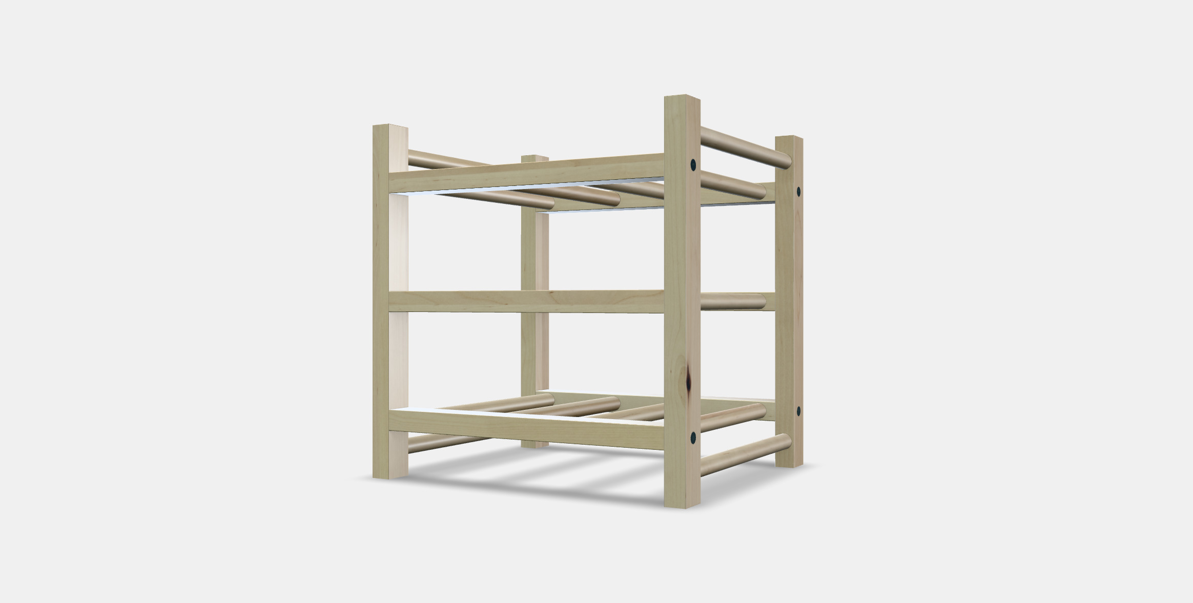 HUTTEN 9-bottle wine rack Low-poly 3D model_11