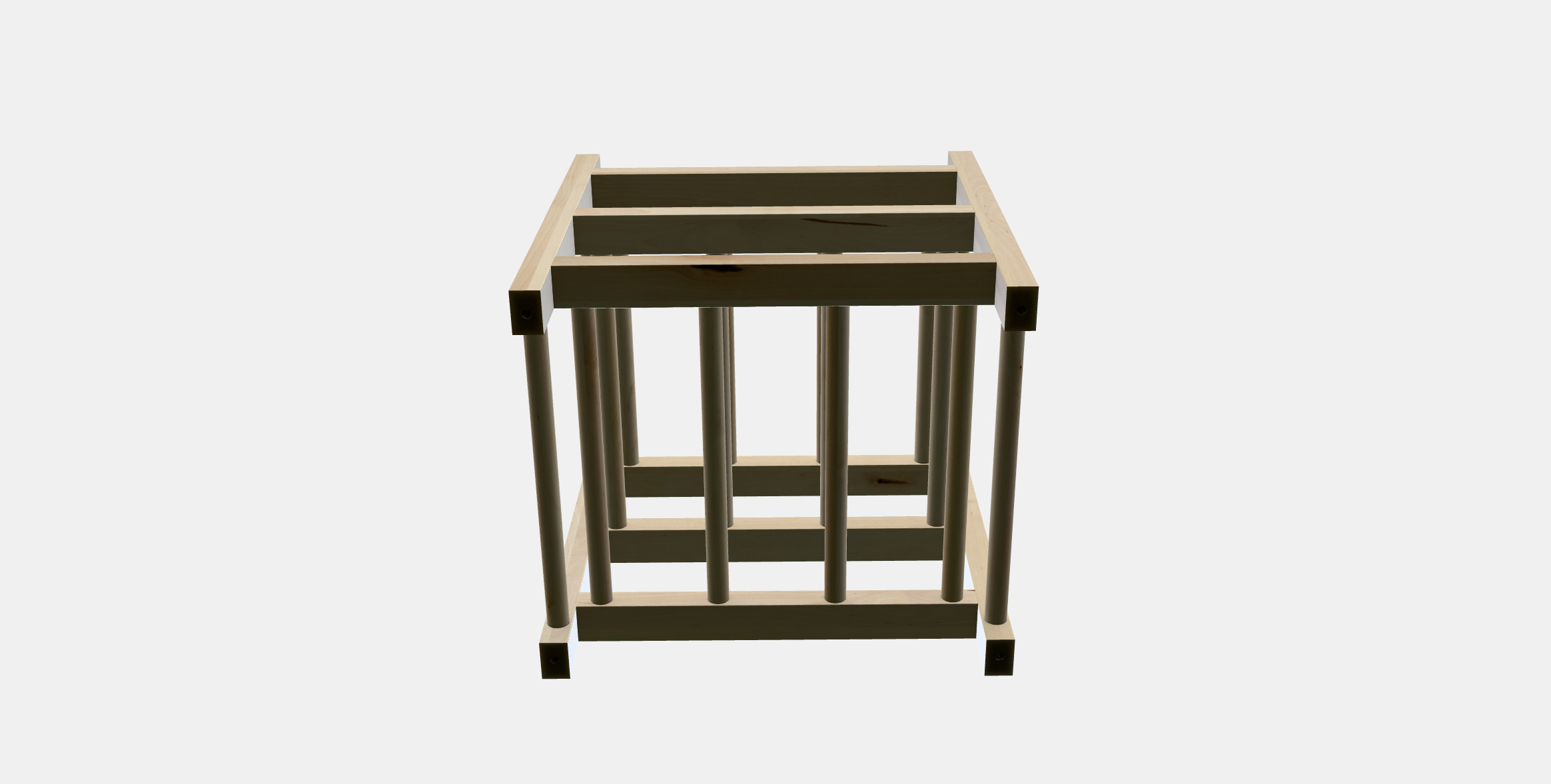 HUTTEN 9-bottle wine rack Low-poly 3D model_3