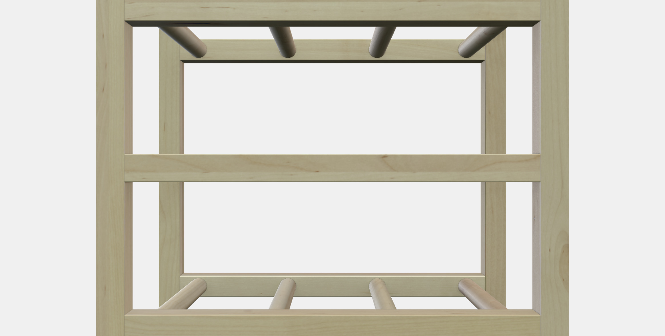 HUTTEN 9-bottle wine rack Low-poly 3D model_7