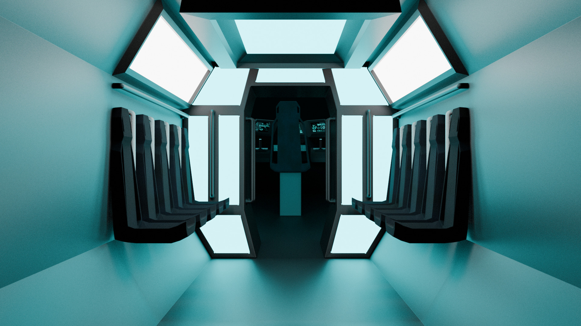 Sci Fi Air Craft Low-poly 3D model_22