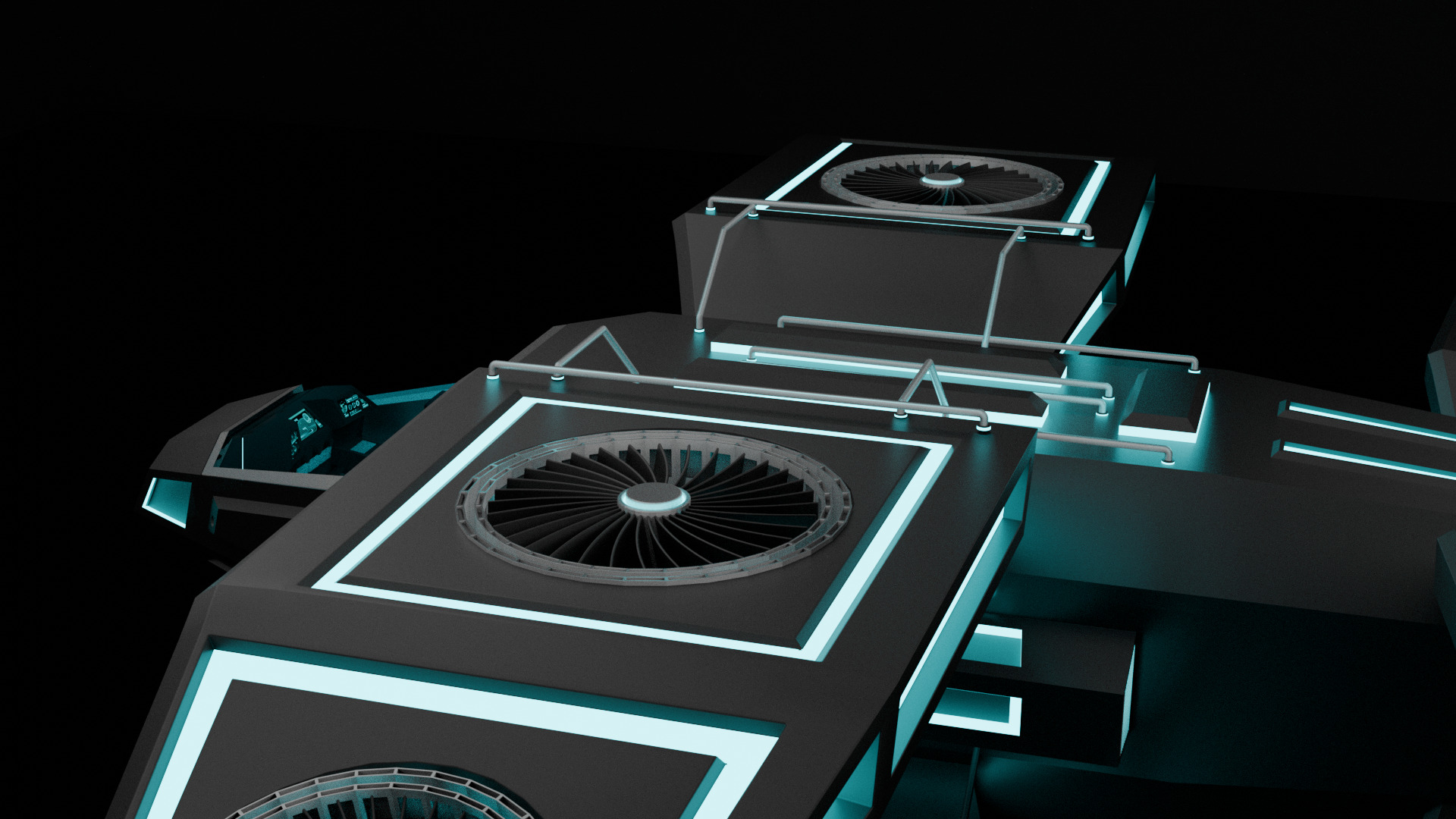 Sci Fi Air Craft Low-poly 3D model_18