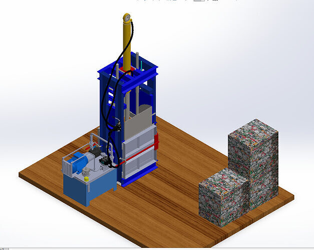 Scrap press 3D model