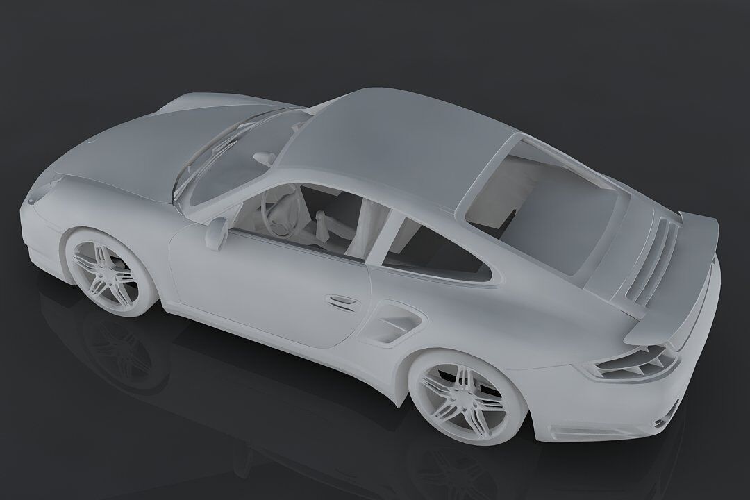 Porsche 911 997 Low-poly 3D model_10