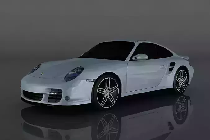 Porsche 911 997 Low-poly 3D model