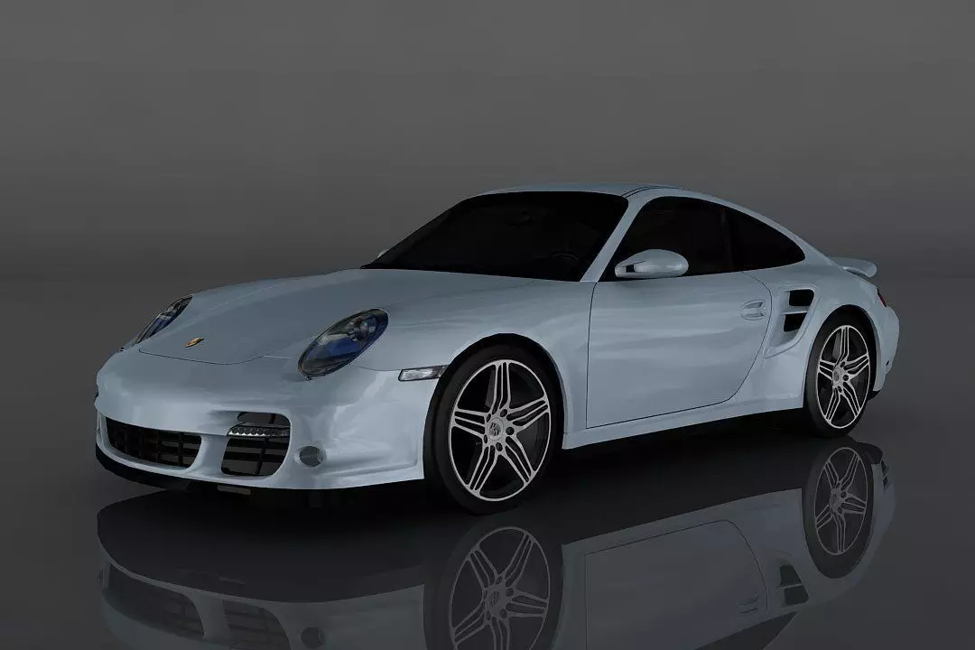 Porsche 911 997 Low-poly 3D model_0