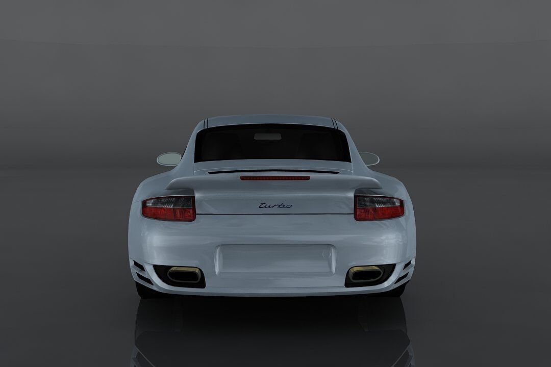Porsche 911 997 Low-poly 3D model_5