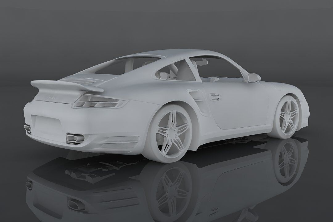 Porsche 911 997 Low-poly 3D model_11