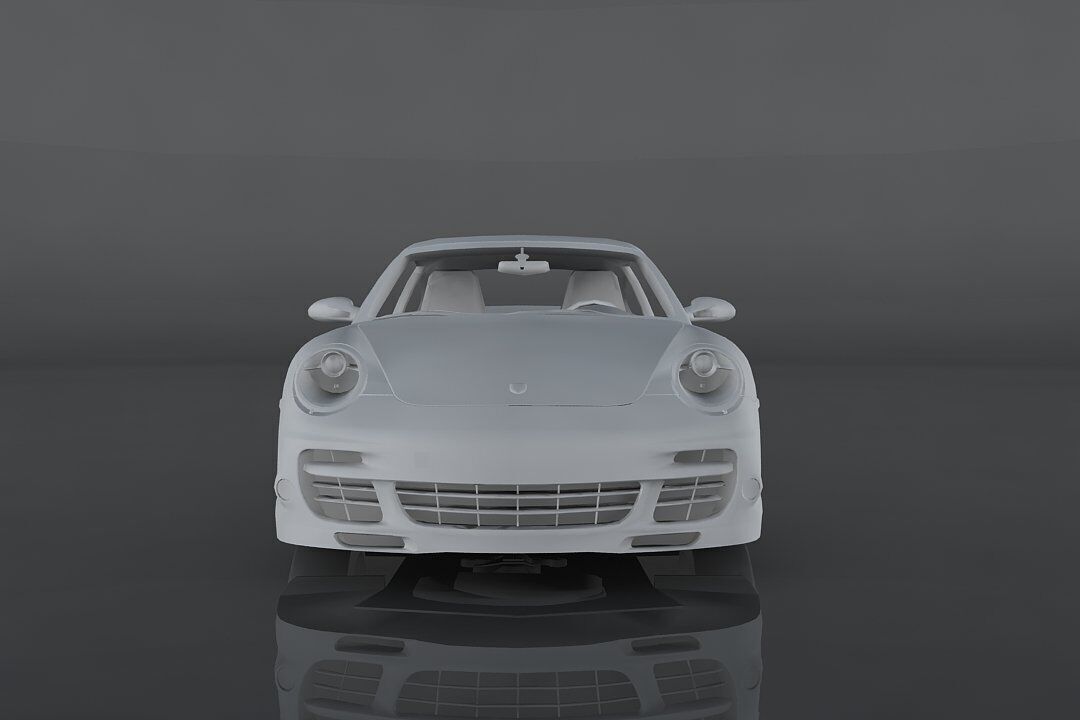 Porsche 911 997 Low-poly 3D model_8