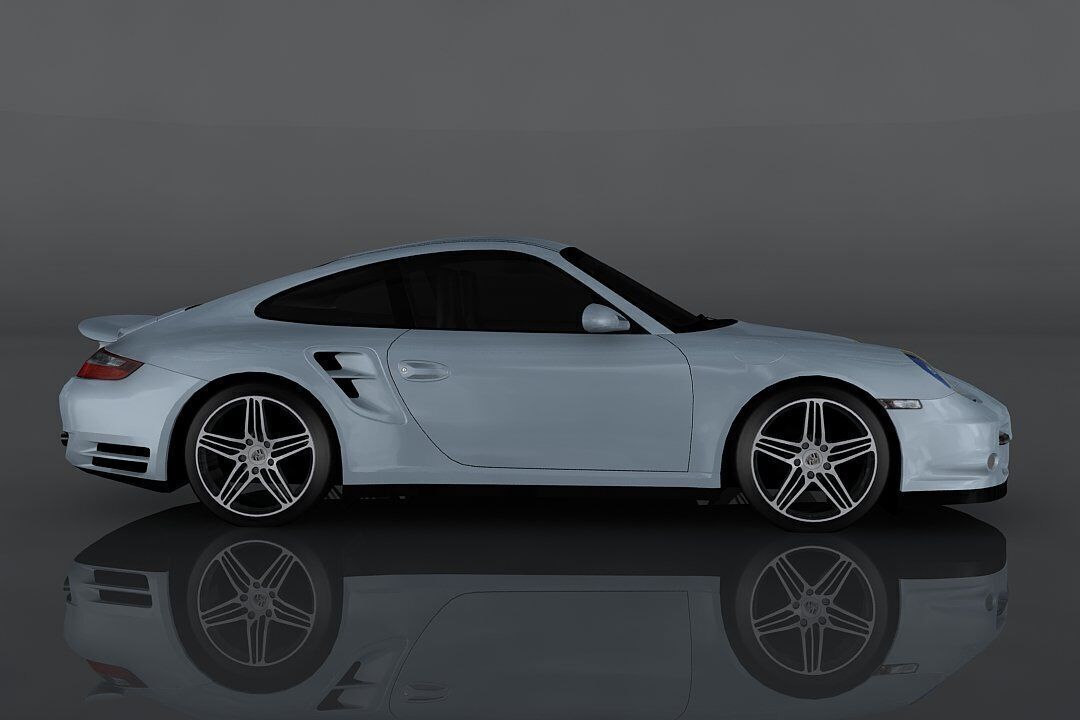 Porsche 911 997 Low-poly 3D model_3