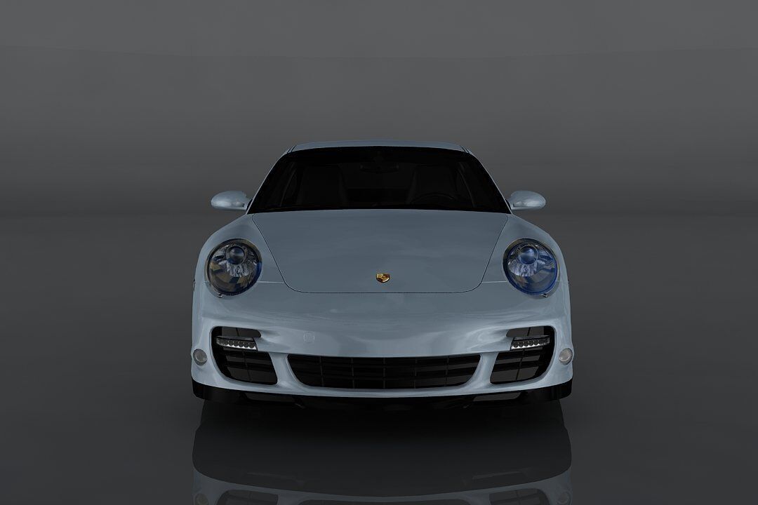 Porsche 911 997 Low-poly 3D model_1
