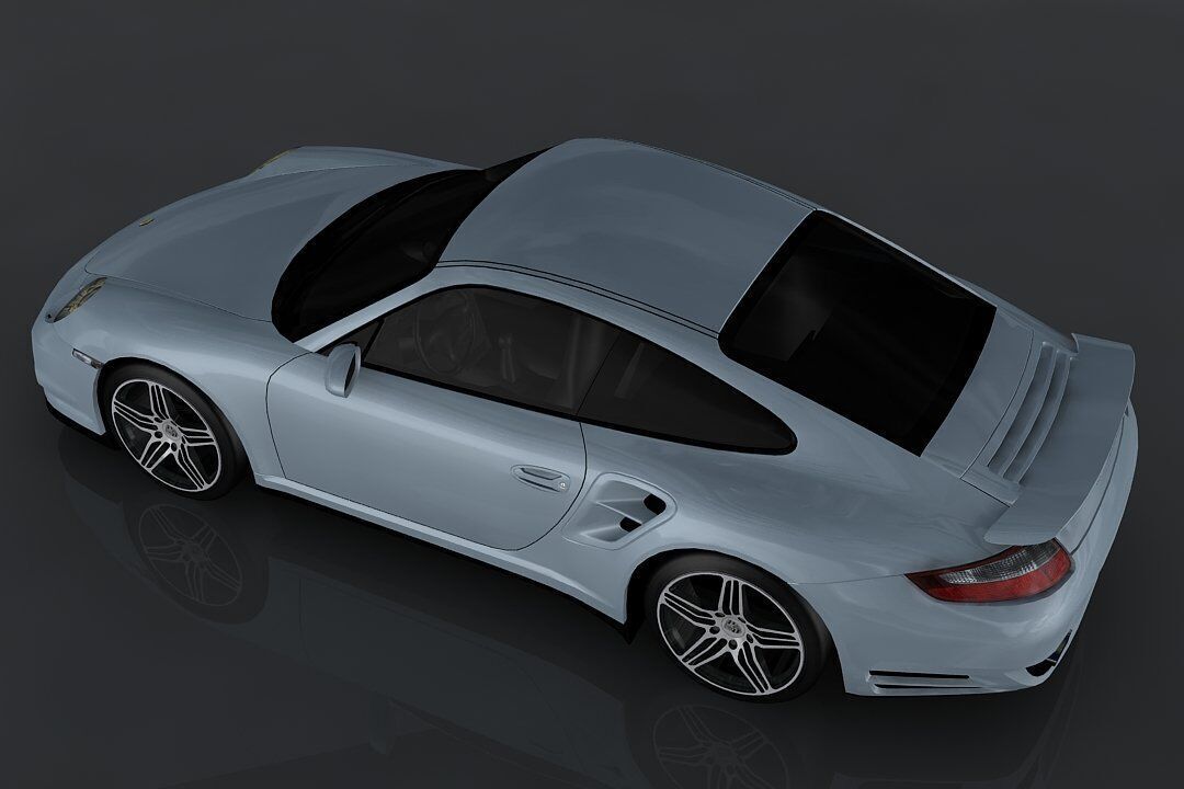 Porsche 911 997 Low-poly 3D model_6
